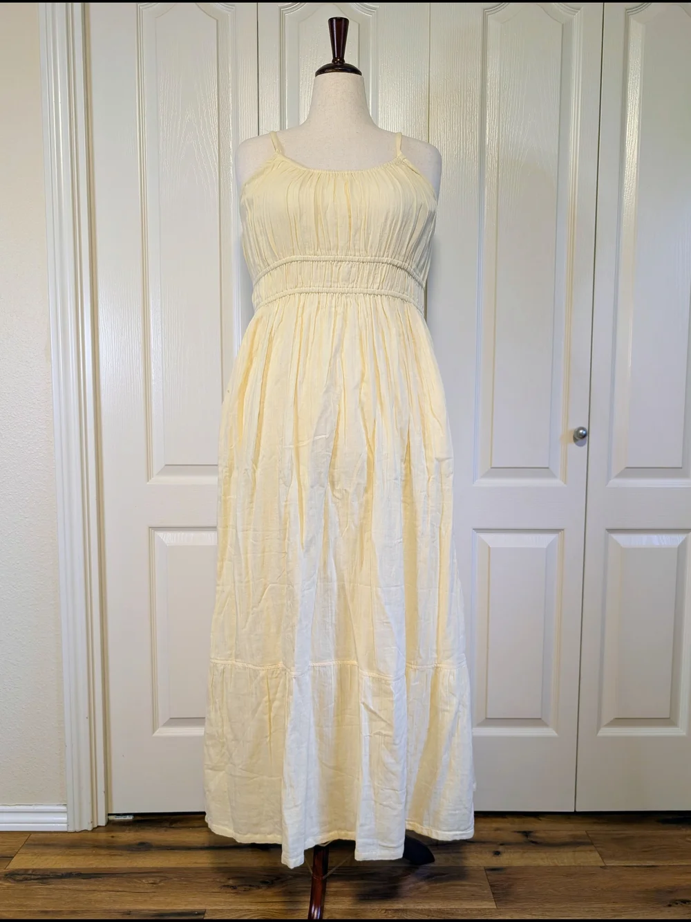 PACT Coastal Gauze Maxi Dress | Butter Yellow | NWT | XL - Picture 4 of 6